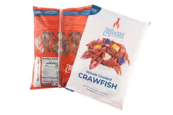Whole cooked crawfish