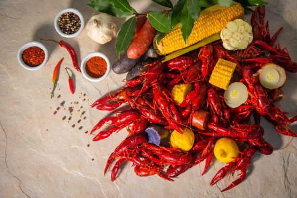 Whole Crawfish Cooked